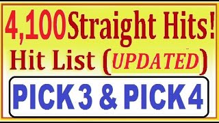 4100 Pick 3 Lottery Straight Hits This week [upl. by Audrit986]