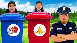 Jannie and Charlotte Clean Up and Recycle to Save the Environment [upl. by Nired]