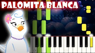 Palomita Blanca  Piano Cover  Tutorial  Karaoke [upl. by Eitsirk]