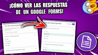 Cómo VER las RESPUESTAS en GOOGLE FORMS FÁCIL [upl. by Hawthorn465]