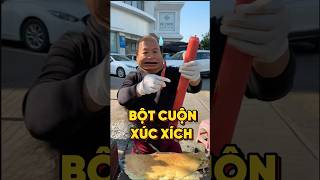 THỬ THÁCH ĂN BỘT CUỘN VỚI CÂY XÚC XÍCH “BỰ CHÀ BỨ” food [upl. by Laird]