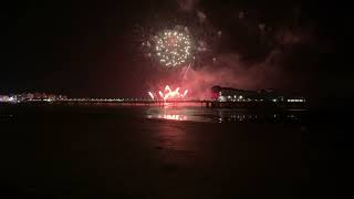 WestonSuperMare Pier fireworks entertainment fireworks westonsupermare beach [upl. by Nirb]