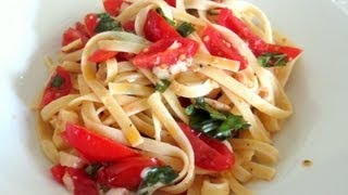 Easiest Pasta Recipe Ever Pasta Alla Checca BenjiManTV [upl. by Yasmar]