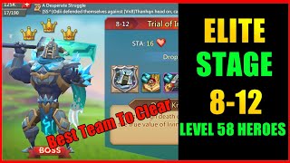 Lords Mobile Elite 812 best f2p team with level 58 heroes [upl. by Rurik]