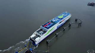 Stena Edda pulling into Birkenhead 2022 [upl. by Allix]