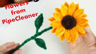 Pipe Cleaner Craft  SunFlower  Girasol hecho con limpiapipas [upl. by Iz359]