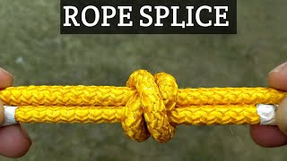 How to tie ROPE SPLICE END TO END splicing [upl. by Bilow]