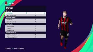 Base copy Tommaso Pobega AC Milan eFootball PES 2021 [upl. by Hannad]