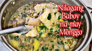 NILAGANG BABOY NA MAY MONGGO  Masarap to at madaling lutuin CookingVlog34 [upl. by Donadee]