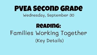 Reading Second Grade Families Working Together Key Details [upl. by Ettenej]