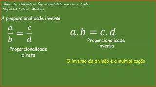 O que é proporcionalidade inversa [upl. by Newra744]