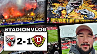 DYNAMO MIT PYRO UND CHOREO 🔥 INGOLSTADT ÜBERZEUGT 🙏 FC Ingolstadt vs Dynamo Dresden  Stadionvlog [upl. by Neelahs439]