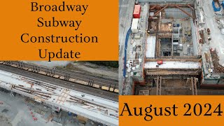 Broadway Subway Project SkyTrain Construction  August 2024 [upl. by Holloway991]