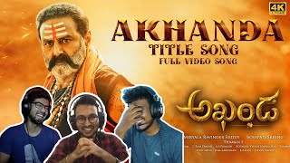 Akhanda Title Song Video Song Reaction  Nandamuri Balakrishna  Tamil [upl. by Renee]