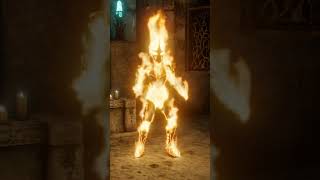 Flame Atronach elderscrolls oblivion animation [upl. by Crespo266]