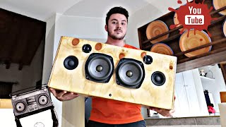 Como Hacer una bocina Boombox Portátil Bluetooth Casera Potente FINAL [upl. by Airotna701]