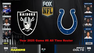 Madden 24 Raiders Vs Colts Year 2025 ATR [upl. by Inaflahk]