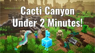 MINECRAFT DUNGEONS CACTI CANYON IN UNDER 2 MINUTES 156133 WR [upl. by Romeo767]