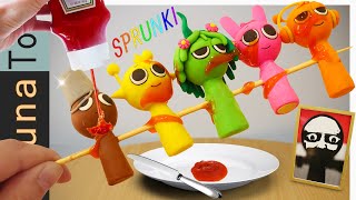 Eating INCREDIBOX SPRUNKI in real life Clay Food ASMR mukbang Animation [upl. by Eniahs518]