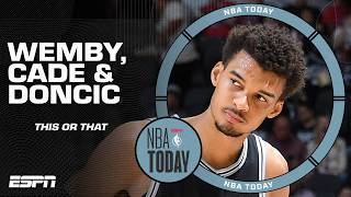 Playing This or That with Victor Wembanyama Cade Cunningham amp Luka Doncic highlights  NBA Today [upl. by Blas]