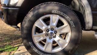 Michelin LTX AT 2 LT275 65 R20 on a 2010 F150 FX4 with 2quot leveling kit See how this size fits [upl. by Yenrab]