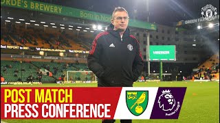 Post Match Press Conference  Ralf Rangnick  Norwich City 01 Manchester United [upl. by Desirae]