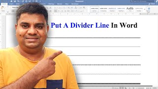 How To Put a Divider Line In Word [upl. by Yarahs]