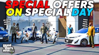 SPECIAL OFFERS FOR CUSTOMERS ON SPECIAL DAY  GTA 5  Real Life Mods 541  URDU [upl. by Aillicirp]