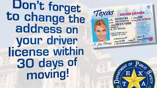 Texas Driver License Office  Address Change Requirement [upl. by Lona]