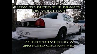 How to bleed brakes on your car Ford Crown Victoria [upl. by Seeto]