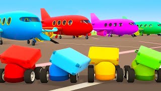 Learn colors with Helper cars cartoons full episodes Street vehicles amp racing cars for kids [upl. by Esilahc]