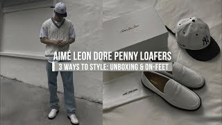 3 WAYS TO STYLE AIMÉ LEON DORE SUEDE PENNY LOAFERS WHITE  TIMOTHYKOH [upl. by Shafer]