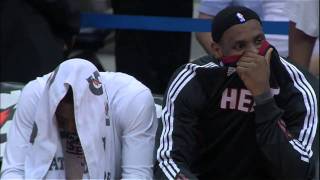 LeBron James and Dwyane Wade Kiss Cam Miami Heat at Atlanta Hawks [upl. by Salisbarry]