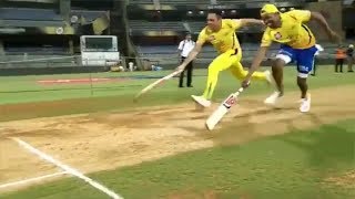 Dhoni vs Bravo Three Run Race Challenge  Dhoni vs Bravo Running Race [upl. by Jessie]