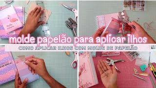 Como aplicar elástico em agendas de forma fácil e com margem perfeita com molde de papelão [upl. by Yenruogis]