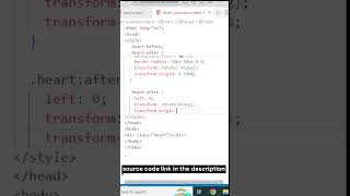 Heart Animation in CSS  HTML [upl. by Prissie]