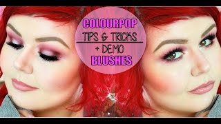 Colourpop Blushes Tips And Tricks  Demo [upl. by Edge]