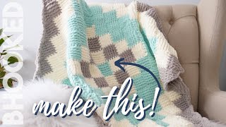 How to Entrelac Crochet Baby Blanket  Free Pattern  StepbyStep Tutorial [upl. by Noemis316]