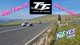 The BEST view of the Isle of man TT Race Secret tunnel entrance to get to it [upl. by O'Reilly]