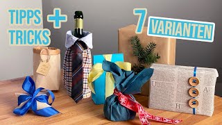 Geschenk verpacken ohne Geschenkpapier  7 einfache Ideen [upl. by Joab]