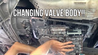 How to change Infiniti G37Q60 7AT Valve Body [upl. by Helsa120]