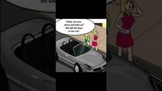 Stupid lady  opening the car door funny [upl. by Kelton]