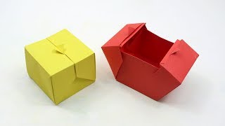 Origami Box Folding  How to Make Beautiful Origami Box with Paper [upl. by Solberg]