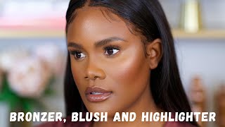 BRONZER BLUSH AND HIGHLIGHTER TUTORIAL for Beginners  Ale Jay [upl. by Itirp94]