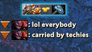 When everybody is carried by Techies  Immortal Ranked [upl. by Leeann531]