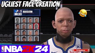 UGLY FACE CREATION TUTORIAL NBA 2K24 🔥 [upl. by Atteloc487]