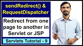 9 sendRedirect method  RequestDispatcher  Include vs Forward  Servlet and JSP Tutorial [upl. by Ynnot202]