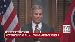 TN governor signs bill allowing armed teachers in schools [upl. by Tita]