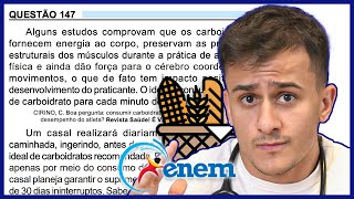 ENEM 2023  Alguns estudos comprovam que os carboidratos fornecem energia ao corpo preservam as [upl. by Richter951]