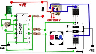 How To Make CD 4047 Ic amp IRF Z44n 200 Watt Powerfull Inverter  BrothersExperimentAssam [upl. by Val]